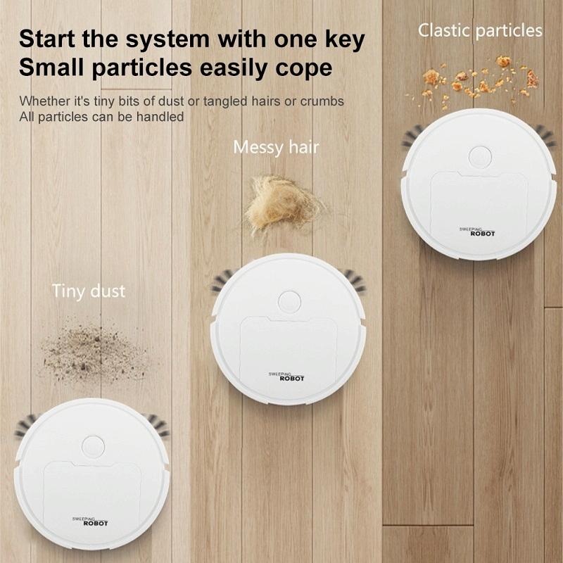 Intelligent 3-in-1 Mini Sweeping Robot Vacuum - Black