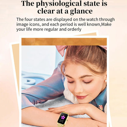 1.13 Inch Women's Smart Watch With Colour Screen & Health Tracking - Gold