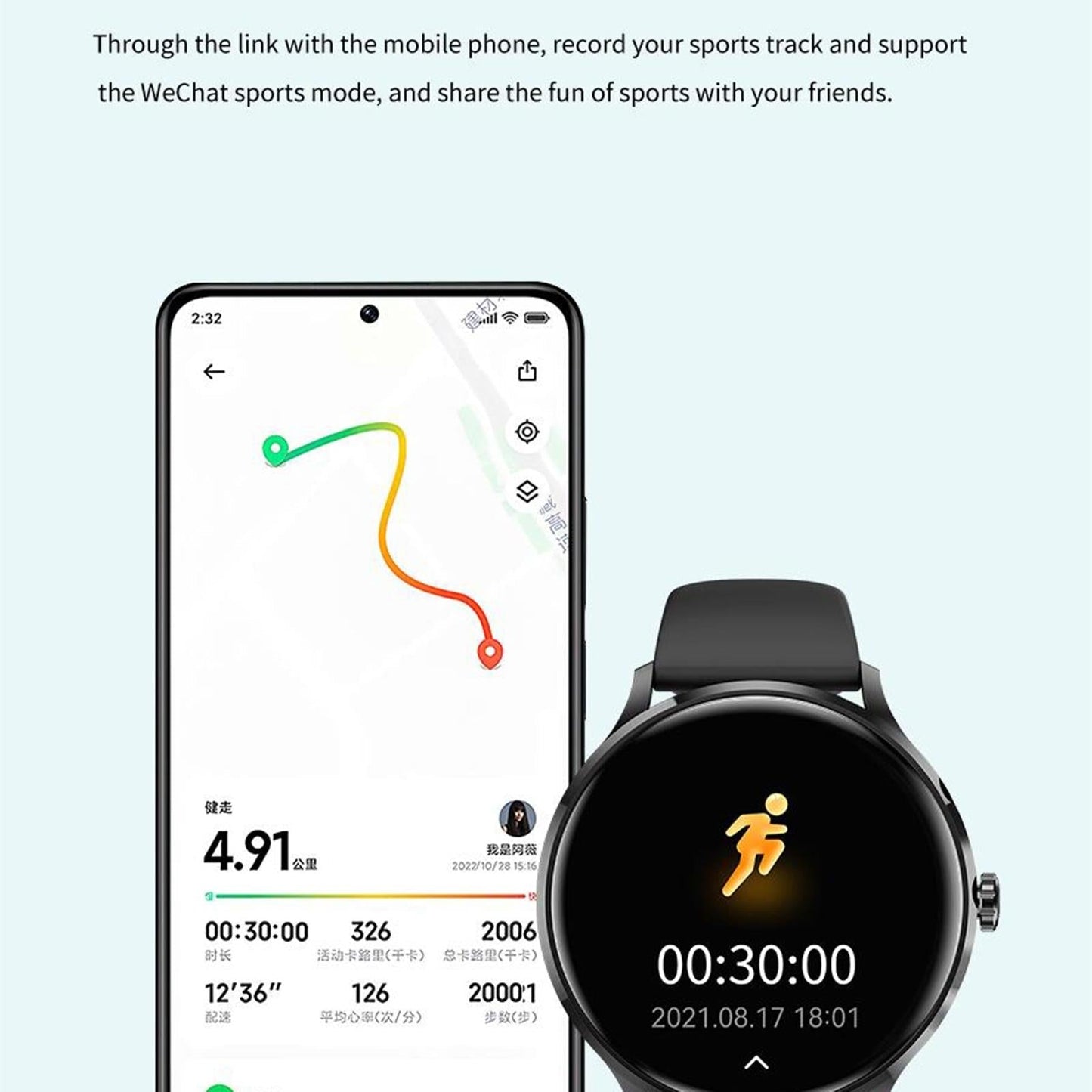 1.39 Inch Bt5.2 Smart Sport Watch Support Bluetooth Call / Sleep / Blood Oxygen / Temperature / Heart Rate / Blood Pressure Health Monitor - Orange