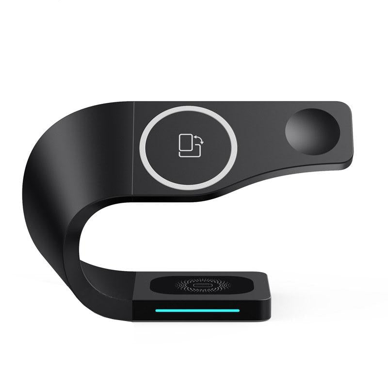 4 In 1 Wireless Charger For Phone Watch Airpods - Black - Factory Direct Shop