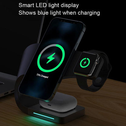 4 In 1 Wireless Charger For Phone Watch Airpods - Black - Factory Direct Shop