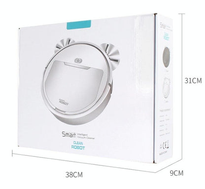 3-in-1 Smart Vacuum Cleaner Robot - Rechargeable Multifunctional Dry / Wet - Black