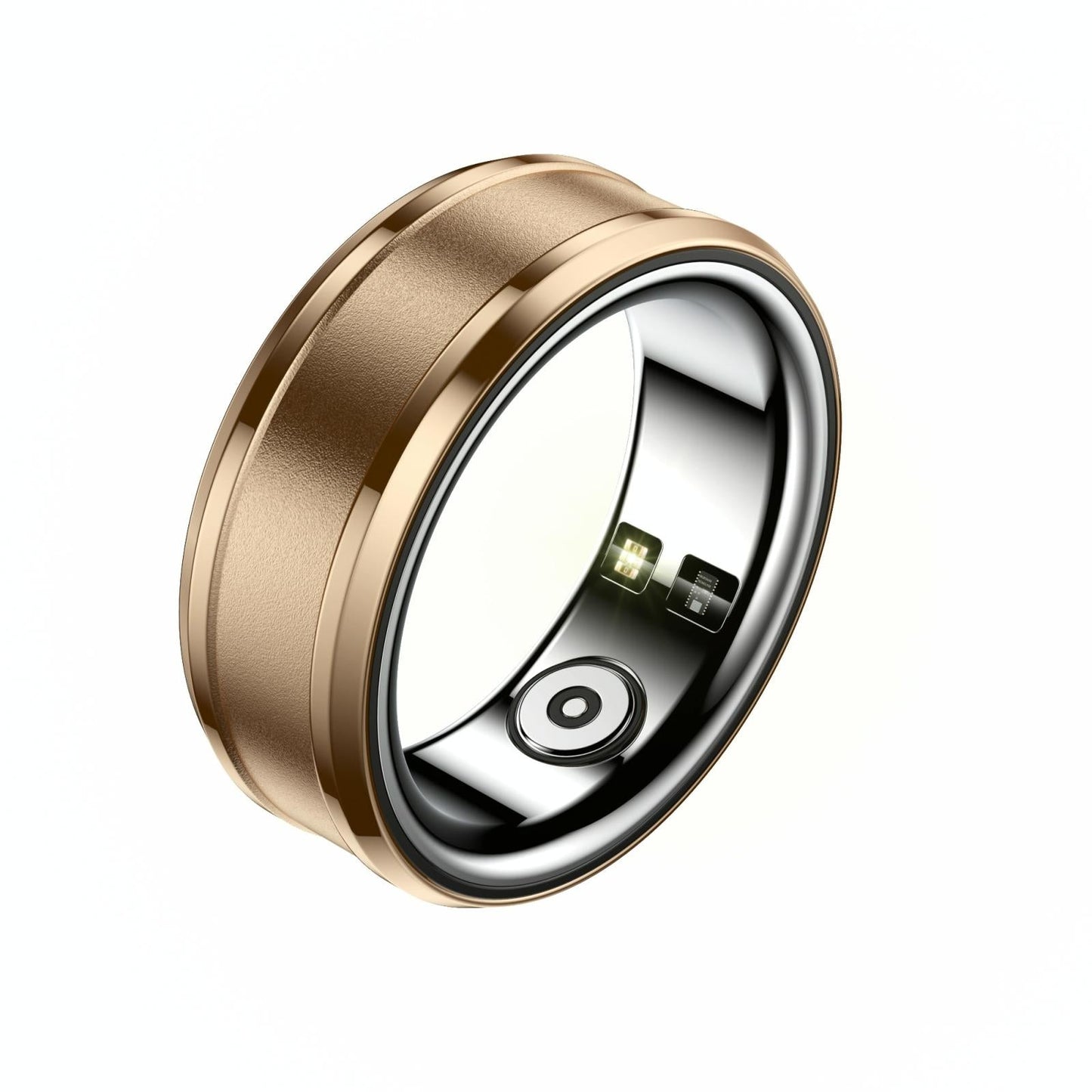 Smart Ring With Heart Rate Blood Oxygen And Sleep Monitoring - Size 20 - Gold