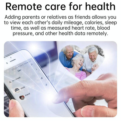 Smart Ring With Heart Rate Blood Oxygen Sleep & Sports Modes - Size 7 - Black