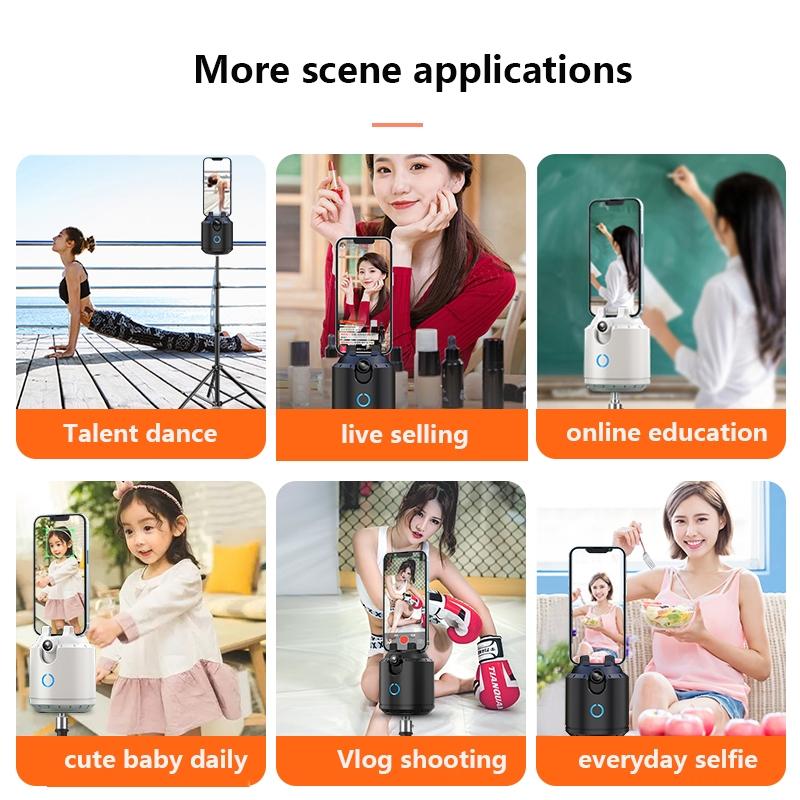 Smart Desktop Ptz with 360 Degree Rotation and Automatic Tracking - Black