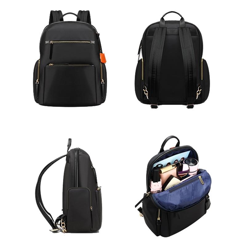 Black Anti-theft Laptop Backpack with Wear-resistant Design