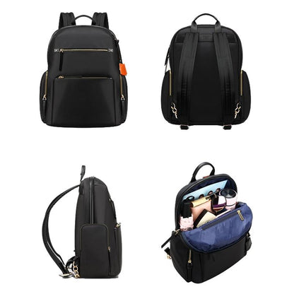 Black Anti-theft Laptop Backpack with Wear-resistant Design
