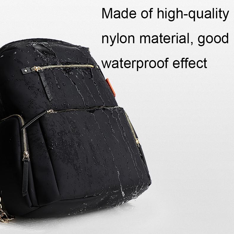 Black Anti-theft Laptop Backpack with Wear-resistant Design