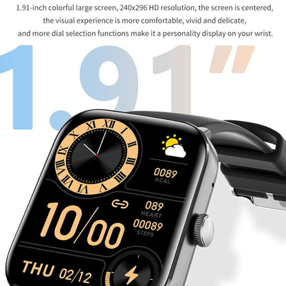 1.91 Inch Bt5.2 Smart Sport Watch Support Sleep / Heart Rate / Blood Oxygen / Temperature / Blood Pressure Health Monitor - Pink