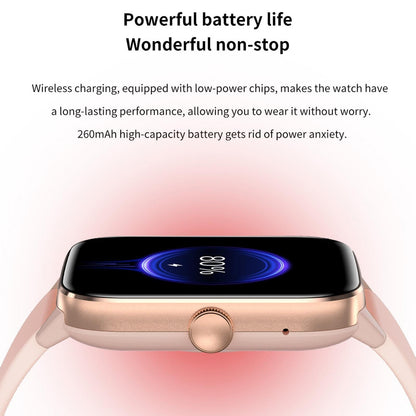 1.91 Inch Bt5.2 Smart Sport Watch Support Sleep / Heart Rate / Blood Oxygen / Temperature / Blood Pressure Health Monitor - Pink