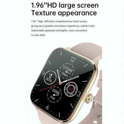 1.96 Inch Ip67 Waterproof Silicone Band Smart Watch Supports Dual-Mode Bluetooth Call / Heart Rate Monitoring - Black