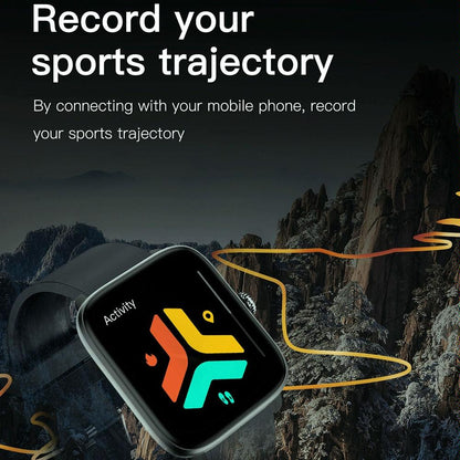 1.96 Inch Ip67 Waterproof Silicone Band Smart Watch Supports Dual-Mode Bluetooth Call / Heart Rate Monitoring - Black