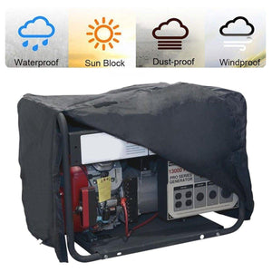 Waterproof Generator Cover - 66x51x51cm - Black Oxford Cloth
