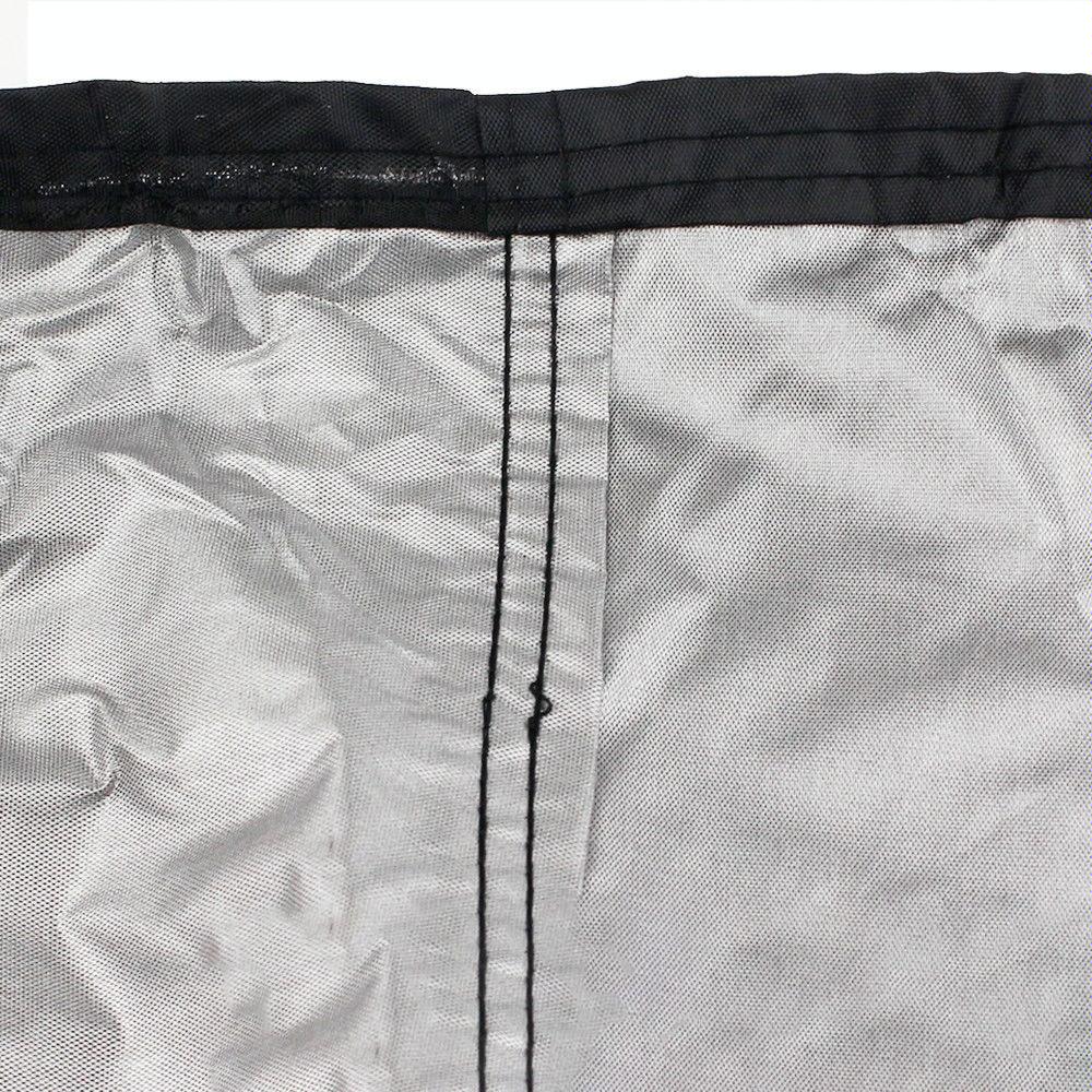 Waterproof Outdoor Bench Cover - Fits 2 Seats - 134x66x89cm - Black / Silver