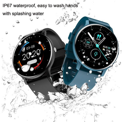 Smart Heart Rate Blood Pressure Oxygen Monitoring Sports Pedometer Wireless Bluetooth Watch - Blue