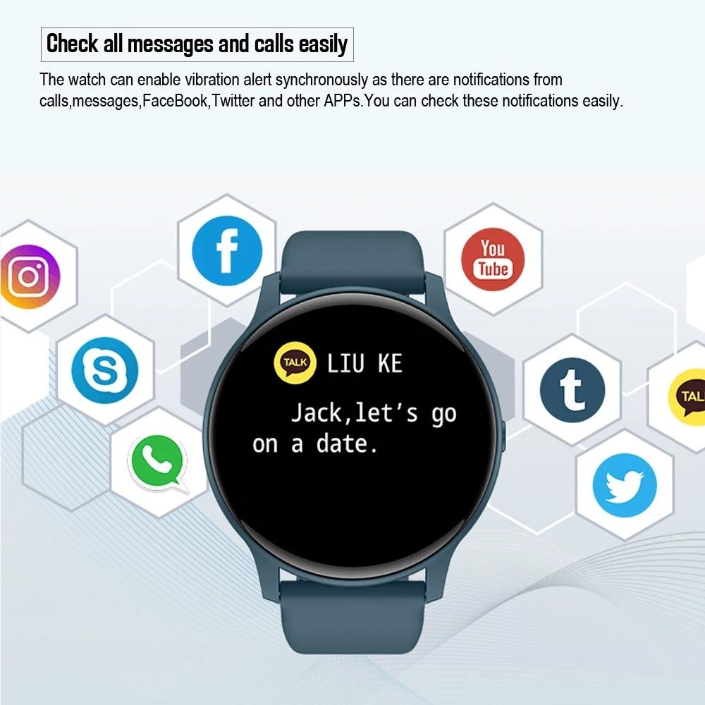 Smart Watch With Heart Rate And Blood Pressure Monitoring - Black