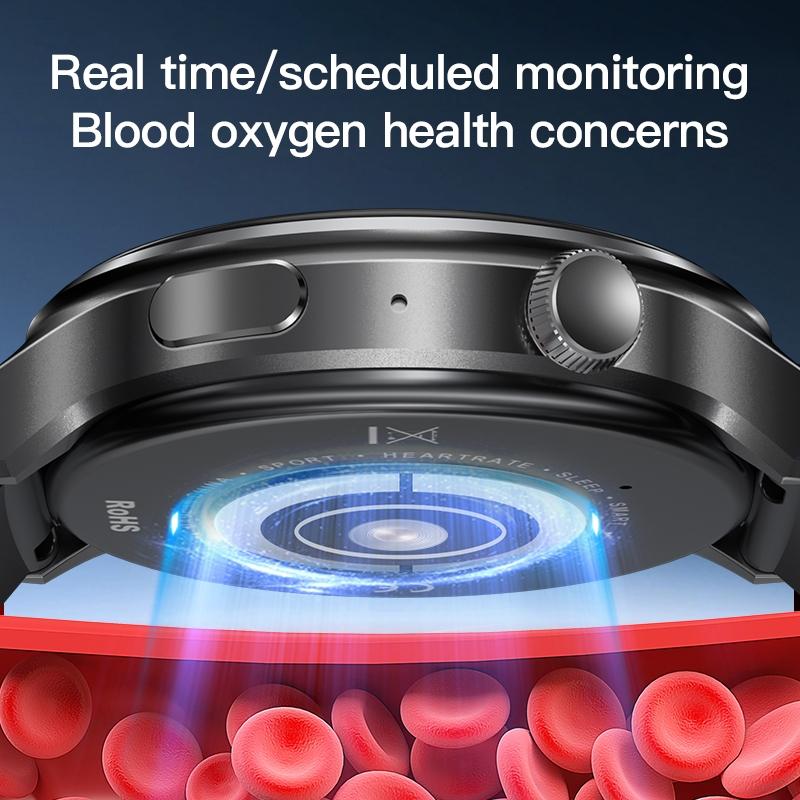 1.46 Inch Colour Screen Smart Watch Support Bluetooth Call / Heart Rate Monitoring - Black