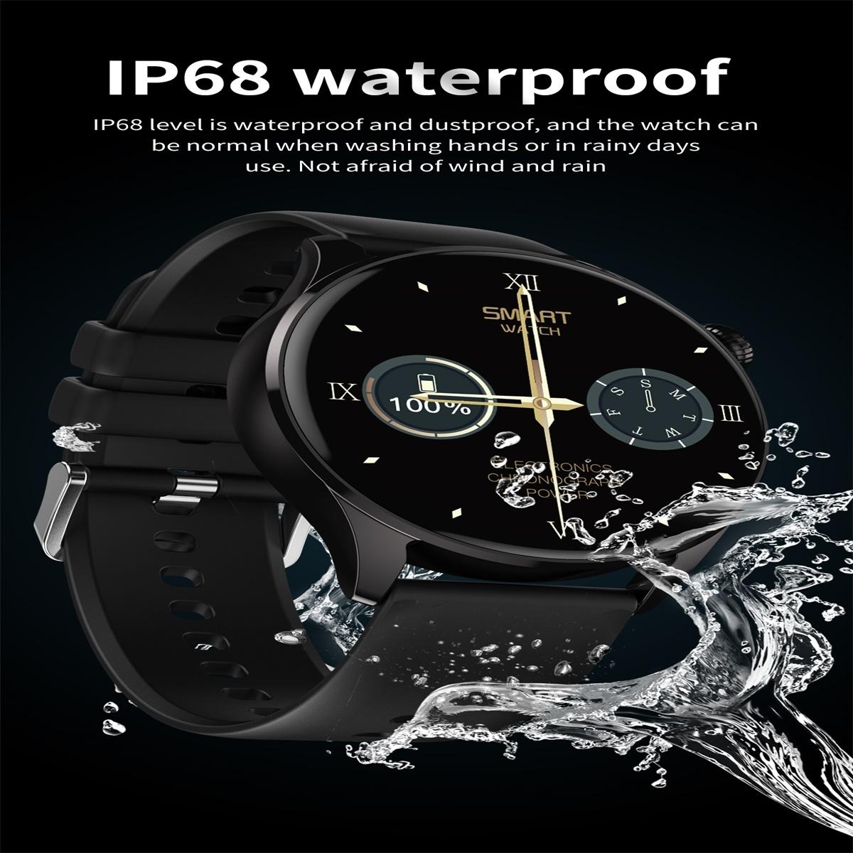 Smart Watch With Heart Rate And Blood Pressure Monitoring - Colour Screen - Black