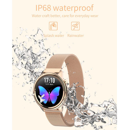1.3 Inch Tft Colour Screen Ip68 Waterproof Women Smart Watch Support Body Temperature Monitor / Blood Pressure Monitor / Menstrual Cycle Reminder Black