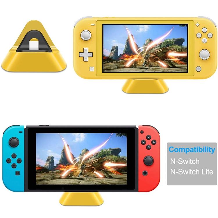 2-pack Portable Triangle Charger for Nintendo Switch / Lite - Yellow