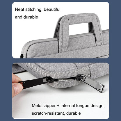 13.3 Inch Multi-compartment Waterproof Laptop Briefcase with Storage Sleeve - Rose Pink