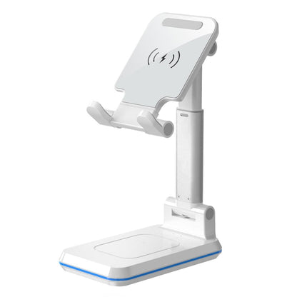 Portable 2 In 1 Wireless Charging Stand Single Charge - Black