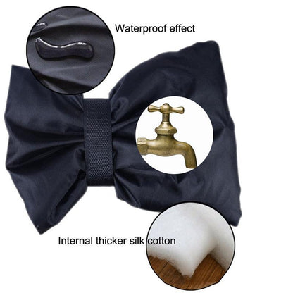 Outdoor Faucet Frost Cover - Oxford Cloth Rope Model Black