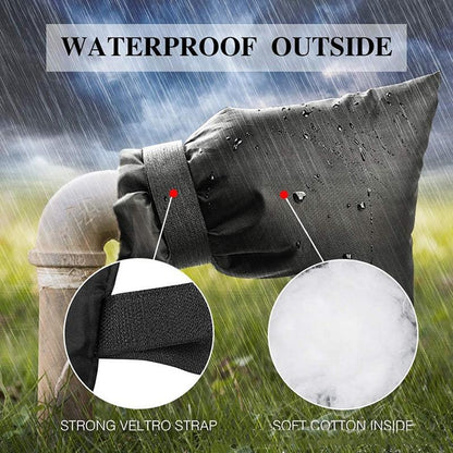 Outdoor Faucet Frost Cover - Oxford Cloth Rope Model Black