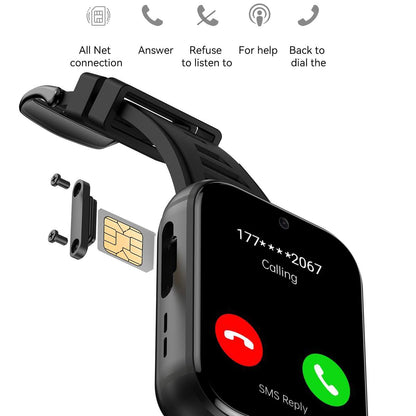 4G SmartWatch With 1.99 Inch Screen Android 9.0 4Gb+64Gb - Black