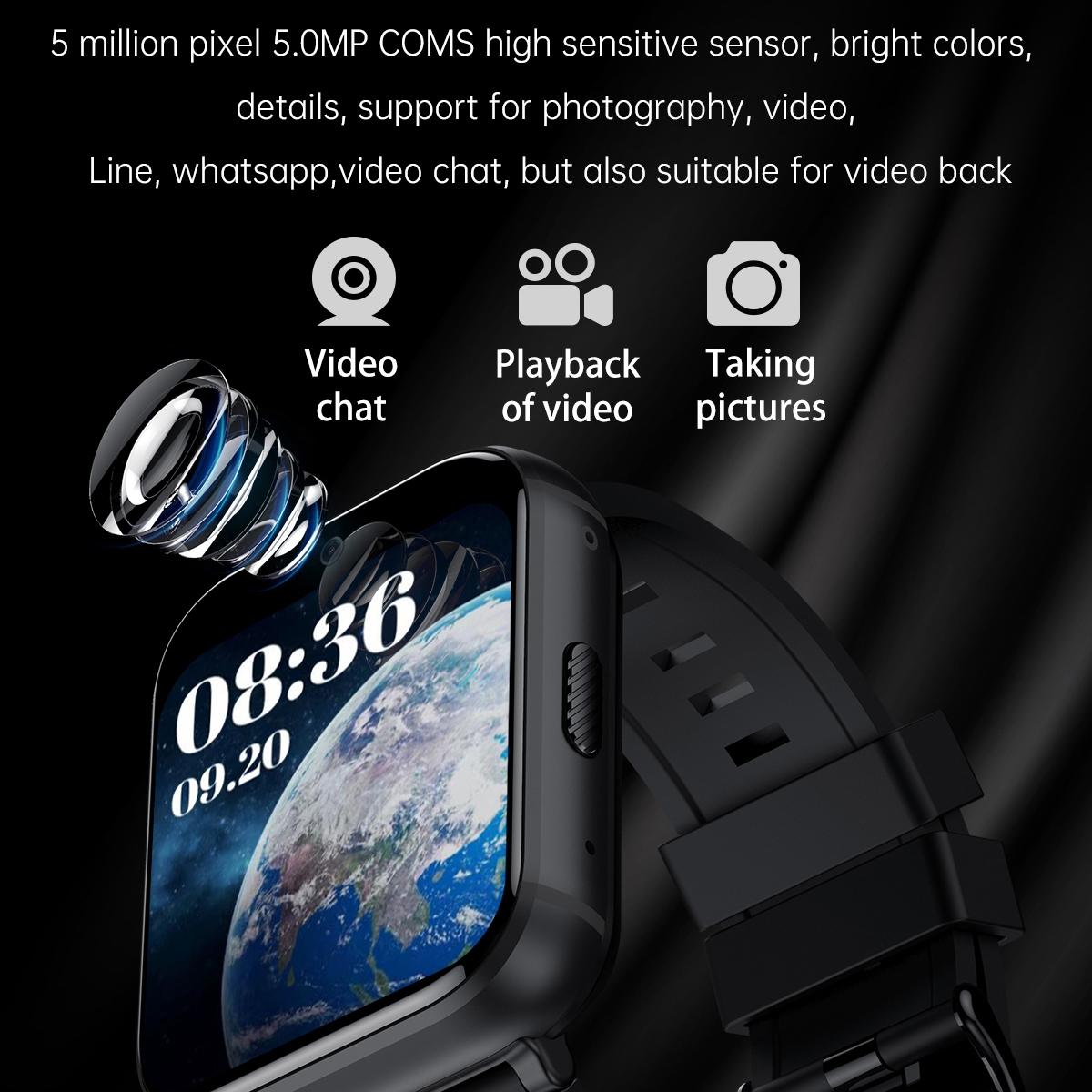 4G SmartWatch With 1.99 Inch Screen Android 9.0 4Gb+64Gb - Black