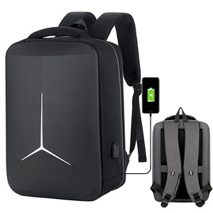 Waterproof Business Laptop Backpack with Usb Port - Multifunctional - Black - 17 Inch