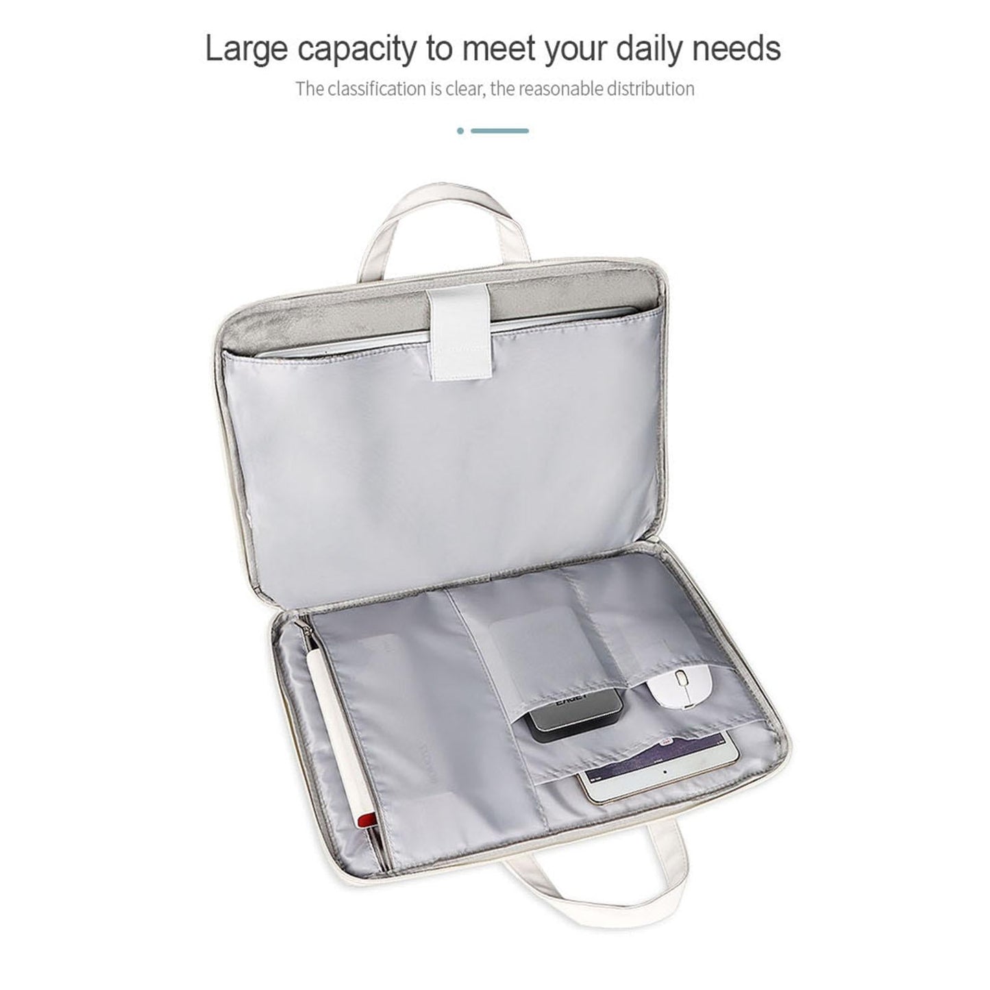 14.1-15.4 Inch Lightweight Printed Laptop Bag in Pu Material - Ice Cream