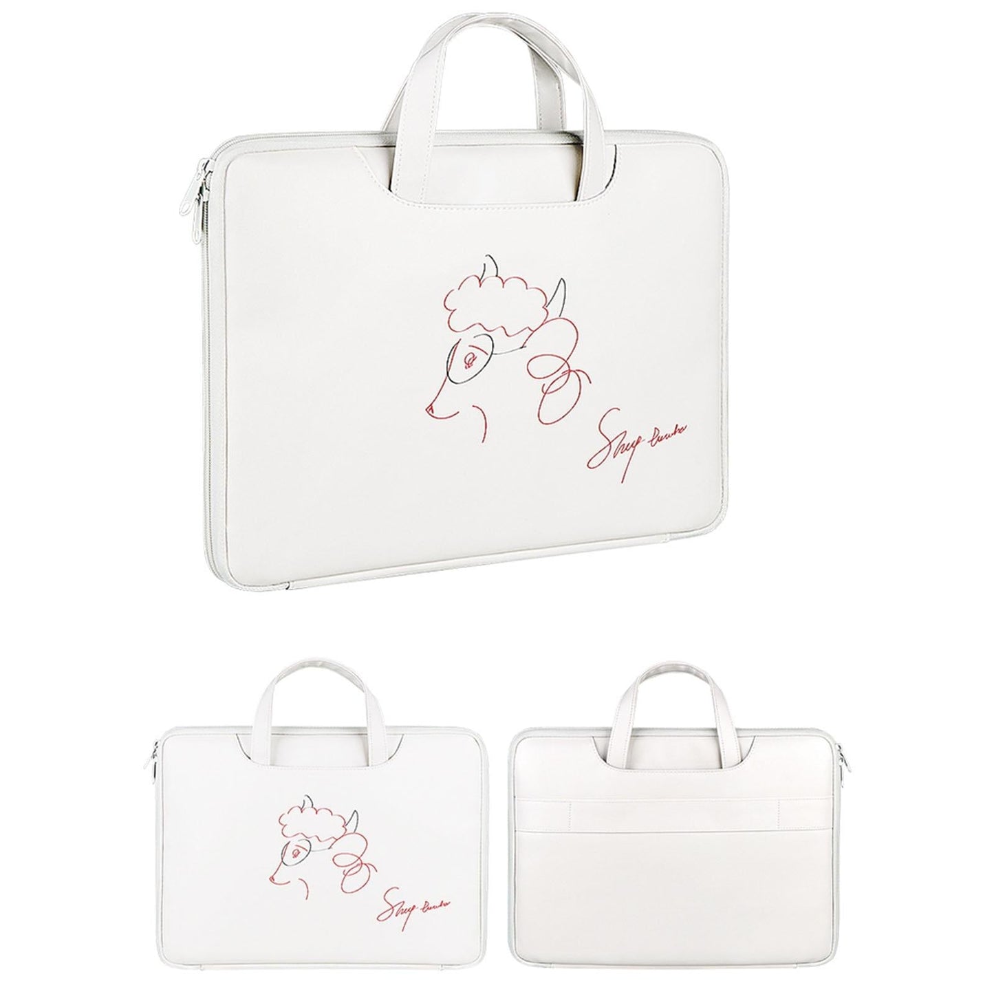 14.1-15.4 Inch Lightweight Printed Laptop Bag in Pu Material - Ice Cream