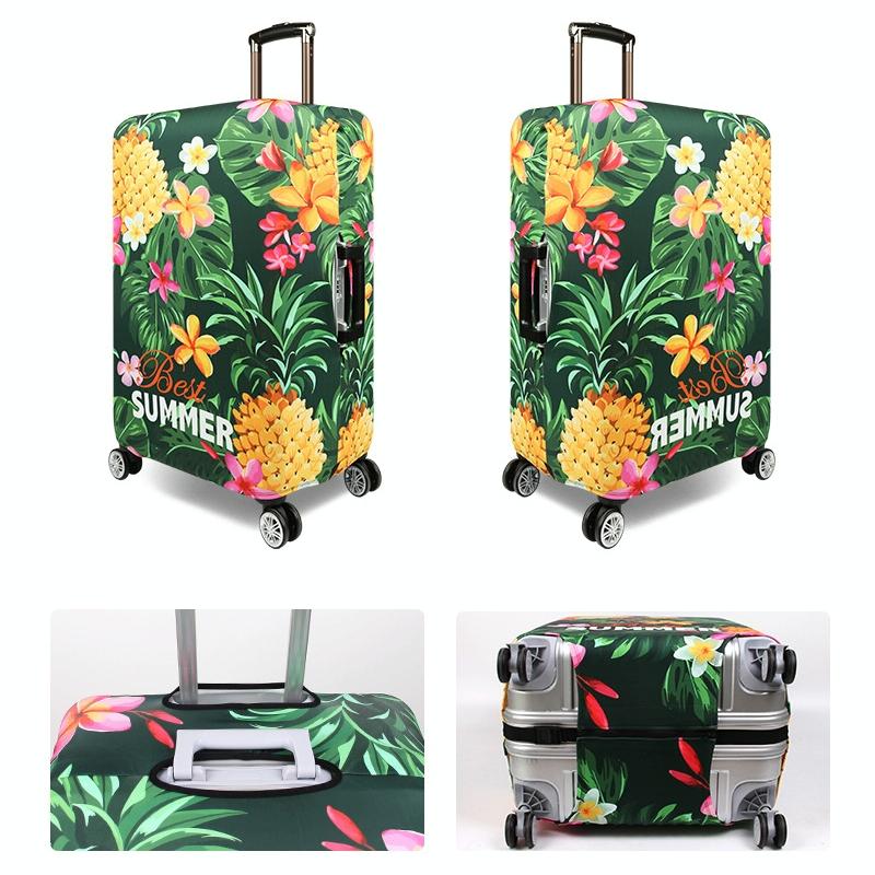 Stretchy Luggage Dust Cover - Durable & Protective - Size l - Tropical Pineapple - M