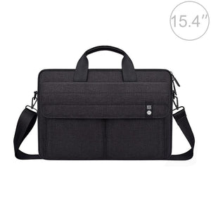 15.4 Inch Laptop Carrying Bag with Shoulder Strap - Handheld Briefcase Style - Black