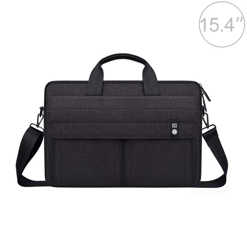 15.4 Inch Laptop Carrying Bag with Shoulder Strap - Handheld Briefcase Style - Black