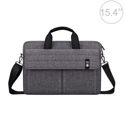 15.4 Inch Laptop Carrying Bag with Shoulder Strap - Handheld Briefcase Style - Black