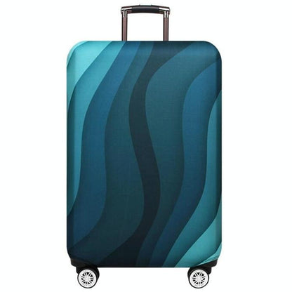 29-32 Inch Travel Suitcase Dust Covers - Elastic & Abrasion-resistant - Green Ripple