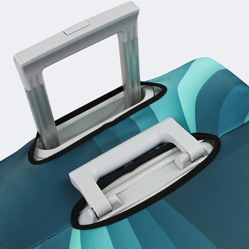 29-32 Inch Travel Suitcase Dust Covers - Elastic & Abrasion-resistant - Green Ripple