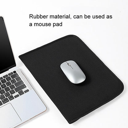 Horizontal Flap Clutch Bag with Neoprene Laptop Lining - Black - 15 Inch