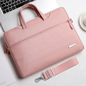 15.6 Inch Inner Bag with Shoulder Strap for Handbag or Laptop - Pink