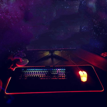 Rgb Non Slip Mouse Pad With Thermal Transfer - Snow Peak