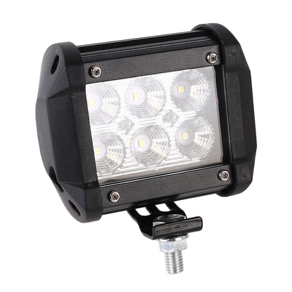 18W 6 Led White Light Floodlight Engineering Lamp / Waterproof Ip67 Suvs Light Dc 10 - 30V Black