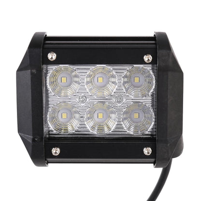 18W 6 Led White Light Floodlight Engineering Lamp / Waterproof Ip67 Suvs Light Dc 10 - 30V Black