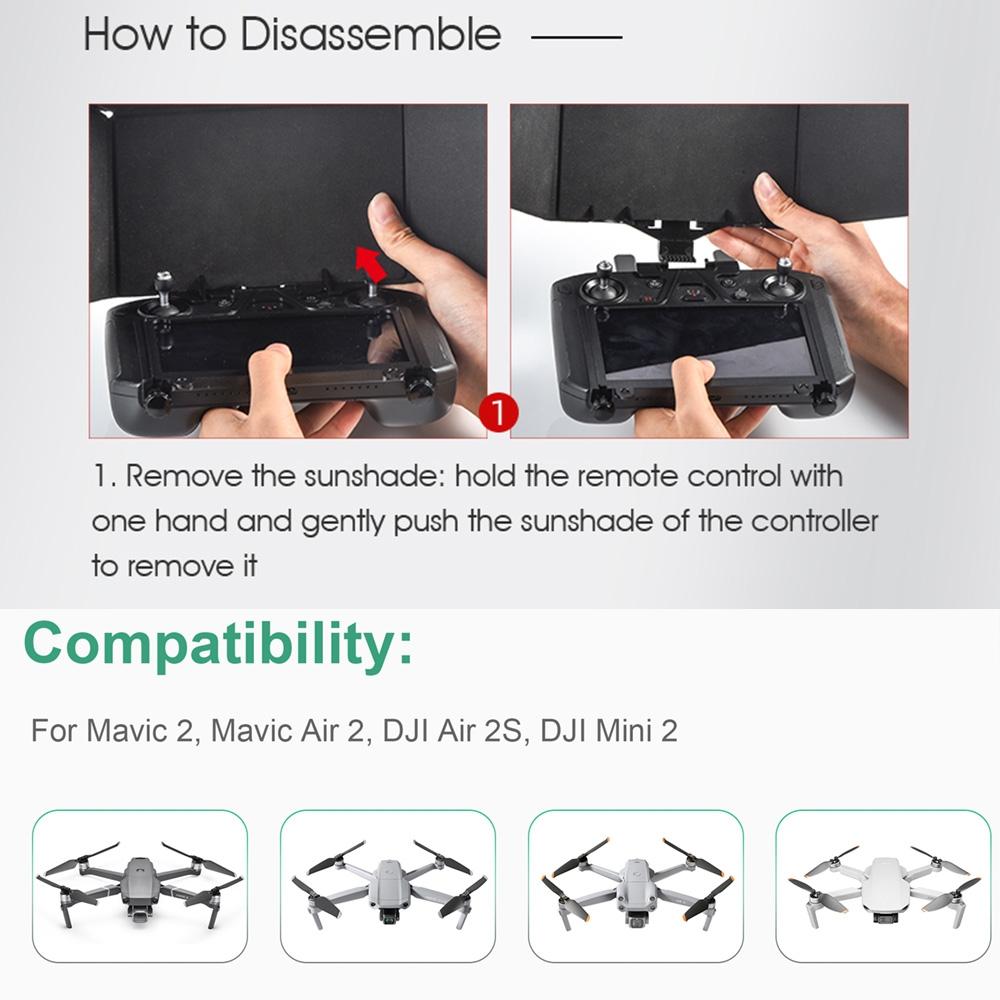 Foldable Sunshade with Screen Bracket for Dji Mavic Drones