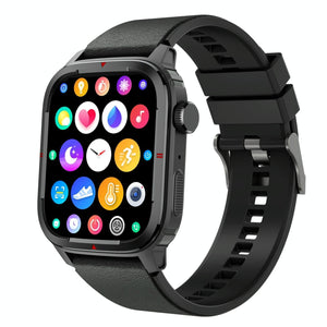 1.7 Inch Tft Hd Screen Smart Watch Support Bluetooth Calling / Blood Pressure Monitoring - Black
