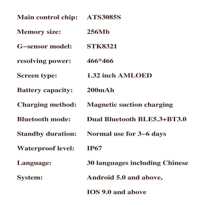 1.32 Inch Colour Screen Smart Watch With Bluetooth Call & Health Monitoring - Silver