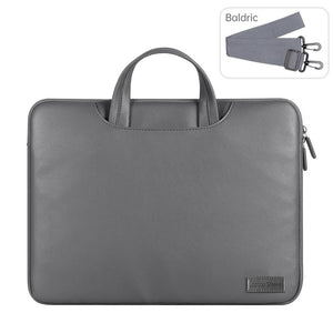13 / 14 Inch Waterproof Pu Laptop Inner Bag - Grey