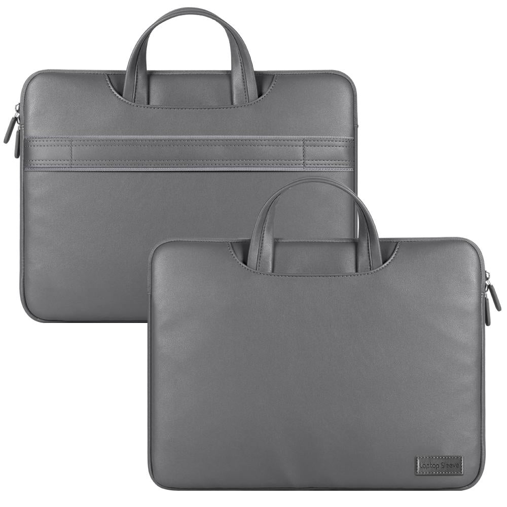 13 / 14 Inch Waterproof Pu Laptop Inner Bag - Grey
