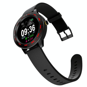 1.3 Inch Tft Screen Ip67 Waterproof Smart Watch Bracelet Support Sleep Monitor / Heart Rate Monitor / Blood Pressure Monitoring - Black Red